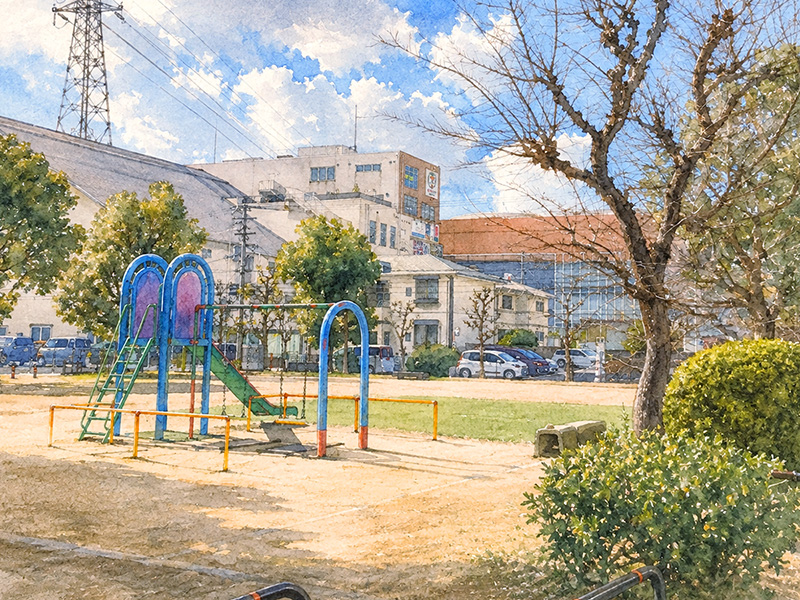 家のすぐ近くの公園